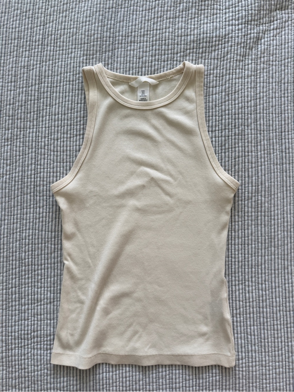 Yellow Ribbed Tank Top